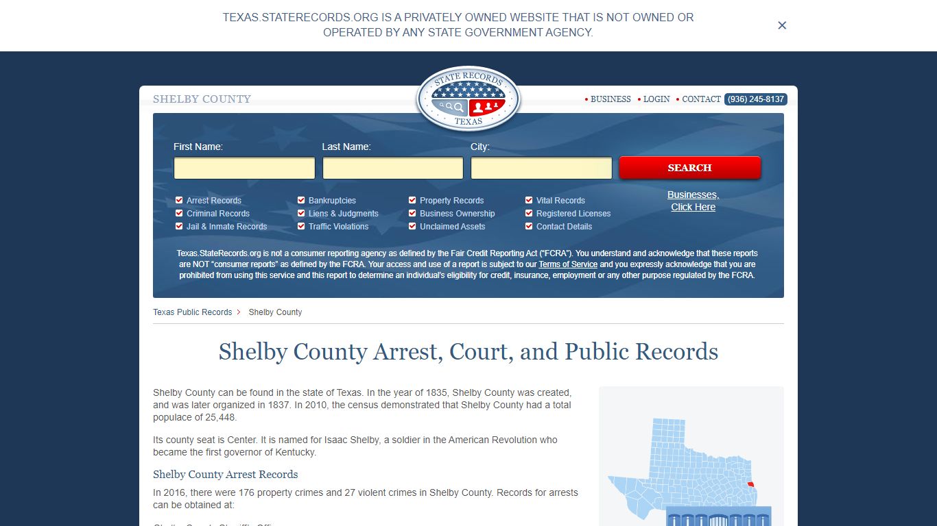 Shelby County Arrest, Court, and Public Records